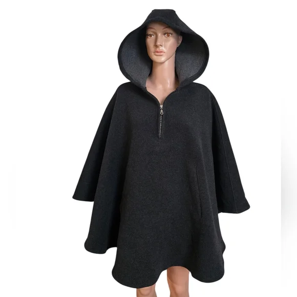 Rare Vintage Woolrich Wool Blend Hooded Poncho - Picture 3 of 9